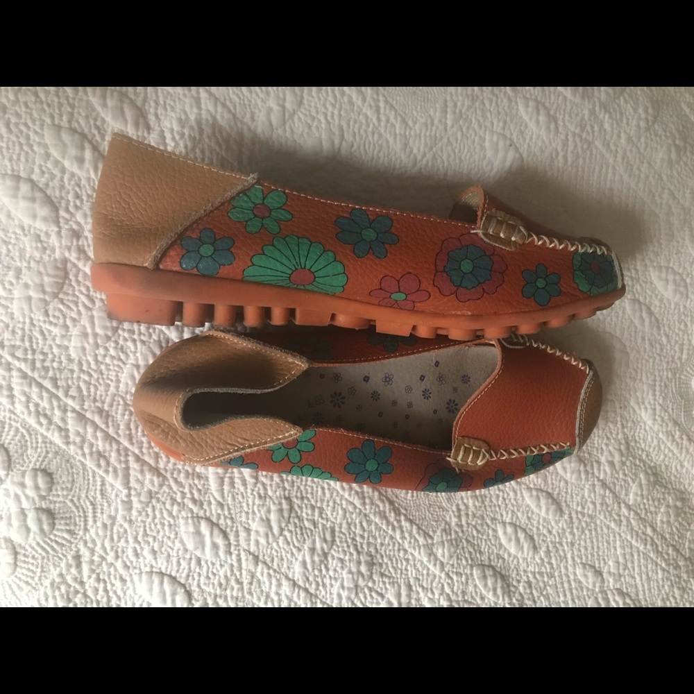 Cute leather driving shoes
